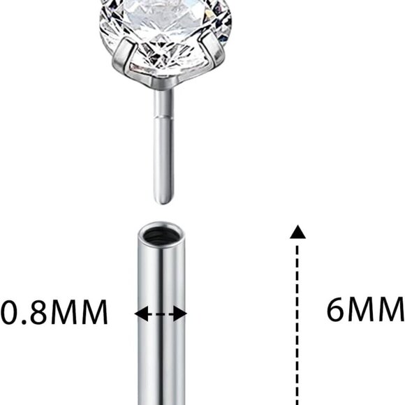 Nose Rings Set Stainless Steel 20g Hoops & Studs Hypoallergenic Jewelry - Picture 3 of 7